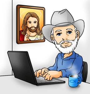 miracle of salvation | David Weatherred at his computer