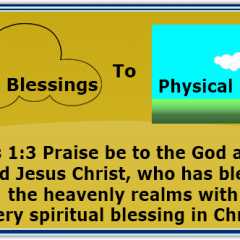 Ephesians 1:3 Praise be to the God and Father of our Lord Jesus Christ, who has blessed us in the heavenly realms with every spiritual blessing in Christ.