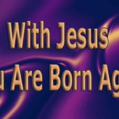 With Jesus You Are Born Again